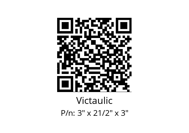   Victaulic 3" x 21/2" x 3"