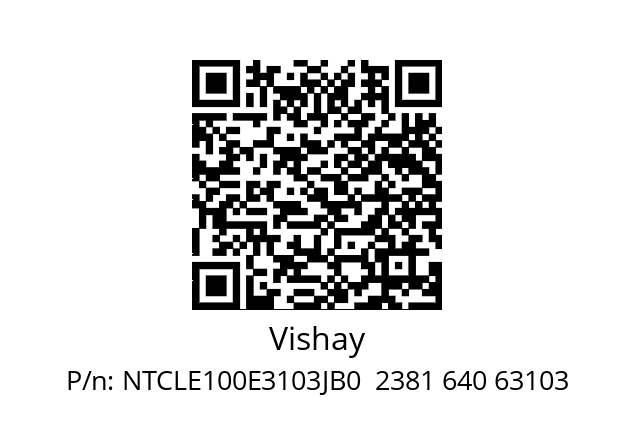   Vishay NTCLE100E3103JB0  2381 640 63103