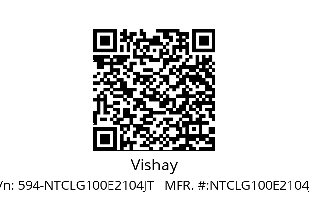   Vishay 594-NTCLG100E2104JT   MFR. #:NTCLG100E2104JT