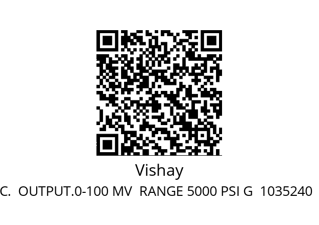   Vishay 55-0011 SUPPLY 10VD.C.  OUTPUT.0-100 MV  RANGE 5000 PSI G  1035240  D=+IN   A=+OP F=-OP C=-IN