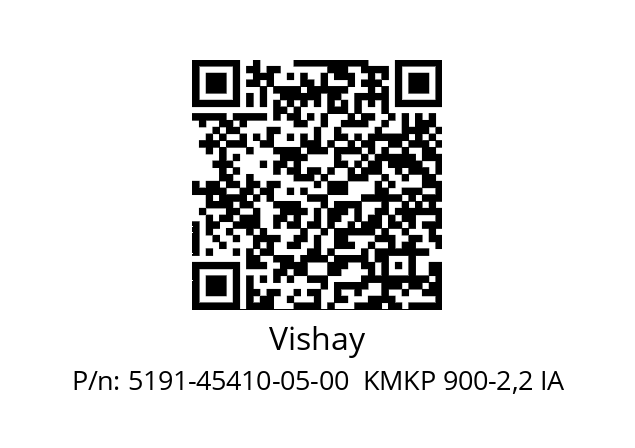   Vishay 5191-45410-05-00  KMKP 900-2,2 IA