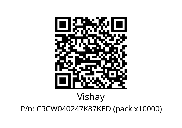   Vishay CRCW040247K87KED (pack x10000)