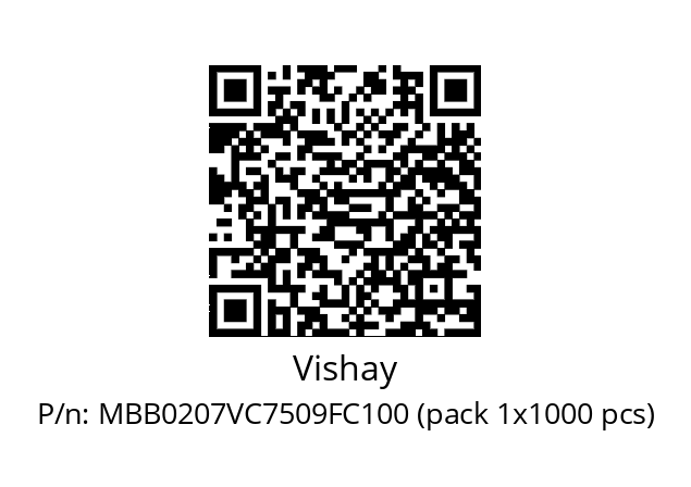   Vishay MBB0207VC7509FC100 (pack 1x1000 pcs)