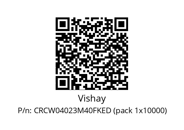   Vishay CRCW04023M40FKED (pack 1x10000)