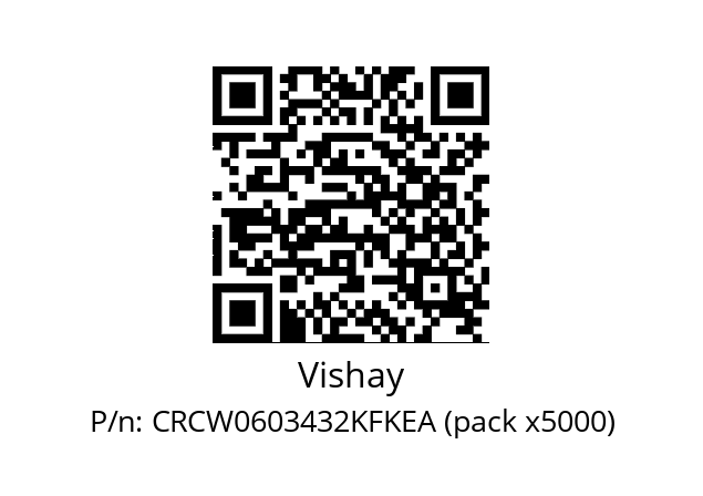   Vishay CRCW0603432KFKEA (pack x5000)