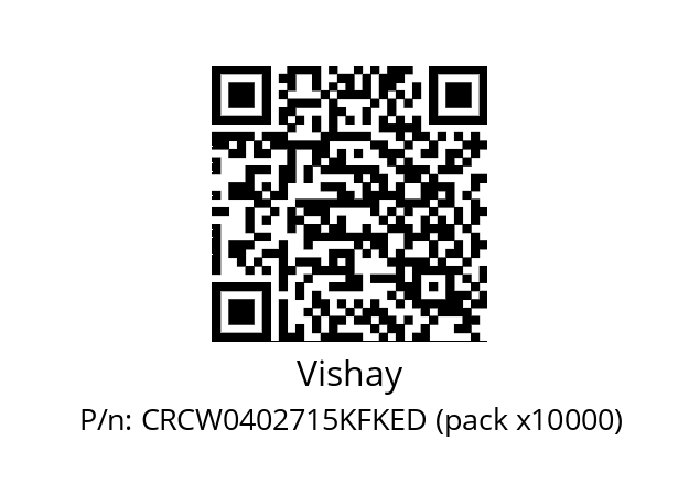   Vishay CRCW0402715KFKED (pack x10000)