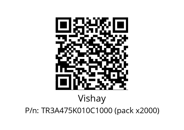   Vishay TR3A475K010C1000 (pack x2000)