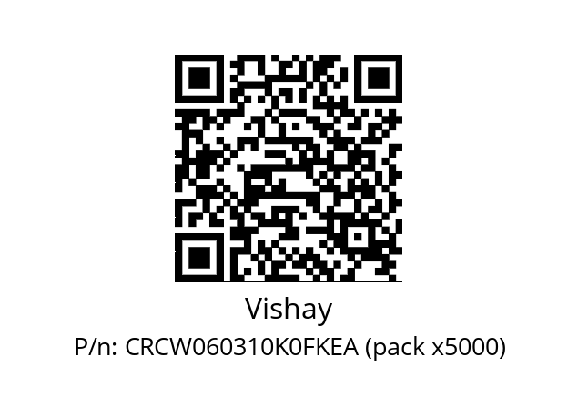   Vishay CRCW060310K0FKEA (pack x5000)