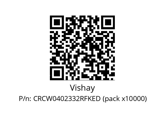   Vishay CRCW0402332RFKED (pack x10000)