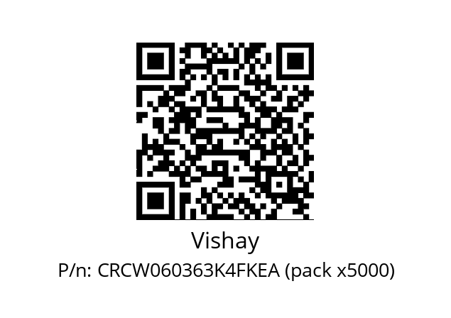   Vishay CRCW060363K4FKEA (pack x5000)