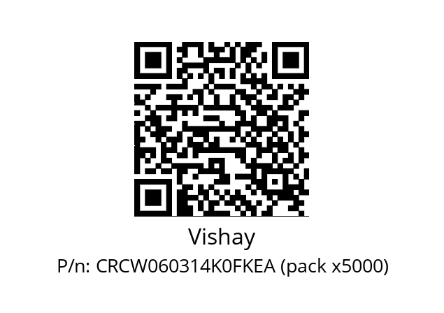   Vishay CRCW060314K0FKEA (pack x5000)