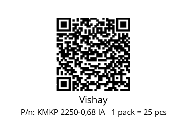   Vishay KMKP 2250-0,68 IA   1 pack = 25 pcs