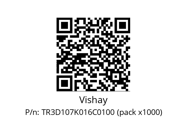   Vishay TR3D107K016C0100 (pack x1000)