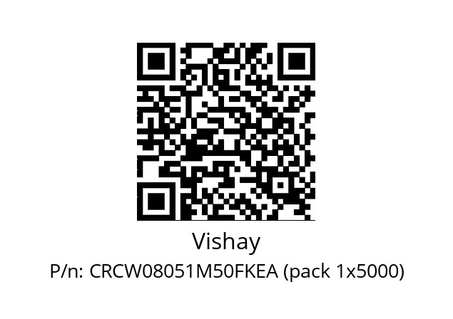   Vishay CRCW08051M50FKEA (pack 1x5000)