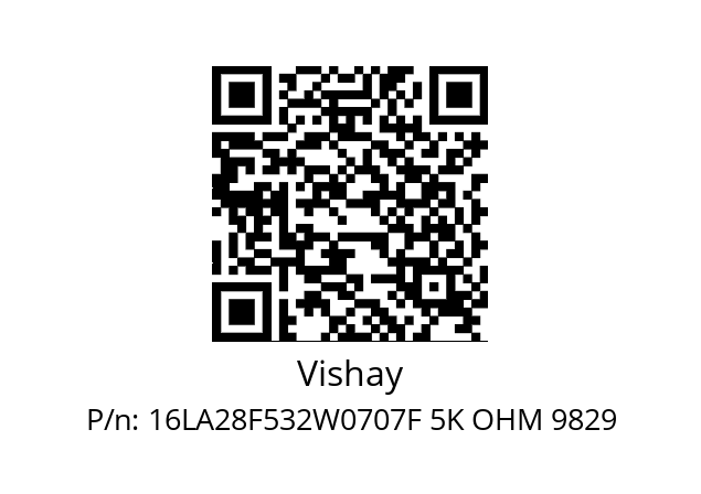   Vishay 16LA28F532W0707F 5K OHM 9829