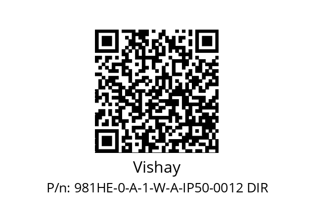   Vishay 981HE-0-A-1-W-A-IP50-0012 DIR