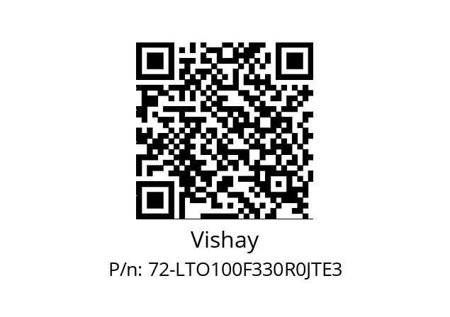   Vishay 72-LTO100F330R0JTE3