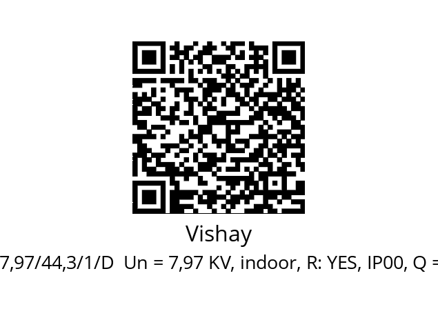   Vishay PHAO7,97/44,3/1/D  Un = 7,97 KV, indoor, R: YES, IP00, Q = 44,3 KVAr