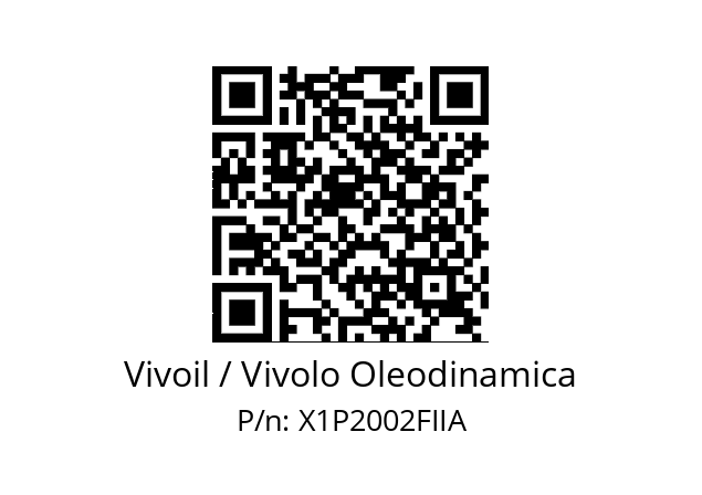   Vivoil / Vivolo Oleodinamica X1P2002FIIA