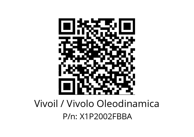   Vivoil / Vivolo Oleodinamica X1P2002FBBA