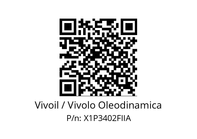   Vivoil / Vivolo Oleodinamica X1P3402FIIA