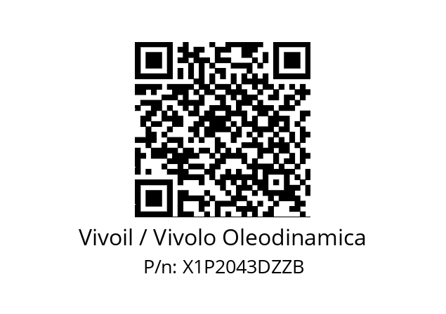   Vivoil / Vivolo Oleodinamica X1P2043DZZB