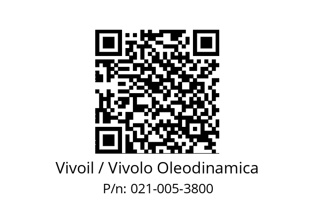   Vivoil / Vivolo Oleodinamica 021-005-3800