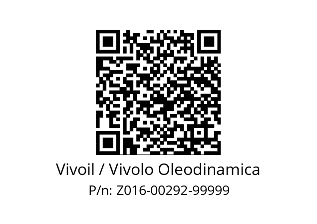   Vivoil / Vivolo Oleodinamica Z016-00292-99999