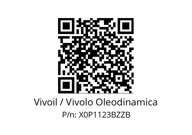   Vivoil / Vivolo Oleodinamica X0P1123BZZB