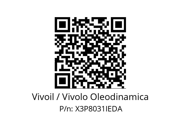   Vivoil / Vivolo Oleodinamica X3P8031IEDA