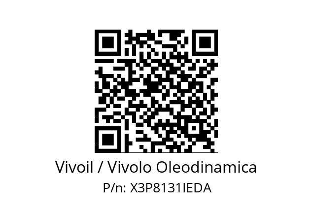   Vivoil / Vivolo Oleodinamica X3P8131IEDA