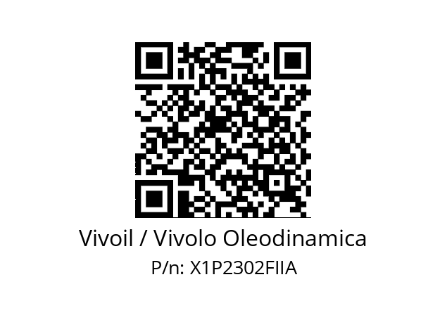   Vivoil / Vivolo Oleodinamica X1P2302FIIA