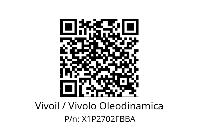   Vivoil / Vivolo Oleodinamica X1P2702FBBA