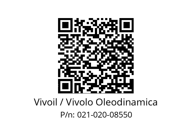  9RV02B63 Vivoil / Vivolo Oleodinamica 021-020-08550