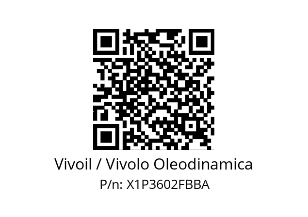   Vivoil / Vivolo Oleodinamica X1P3602FBBA