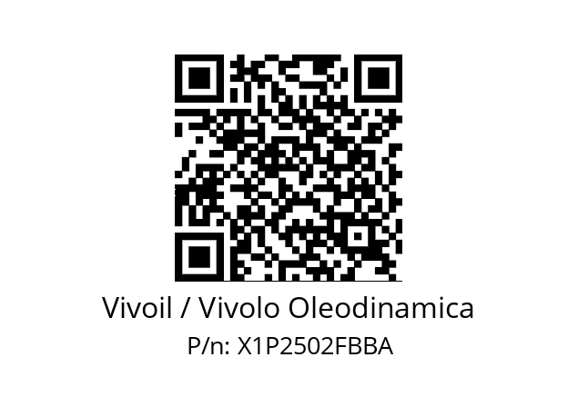   Vivoil / Vivolo Oleodinamica X1P2502FBBA