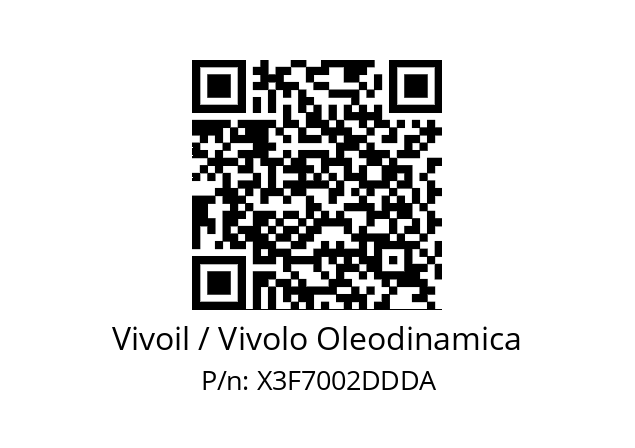   Vivoil / Vivolo Oleodinamica X3F7002DDDA