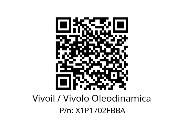   Vivoil / Vivolo Oleodinamica X1P1702FBBA