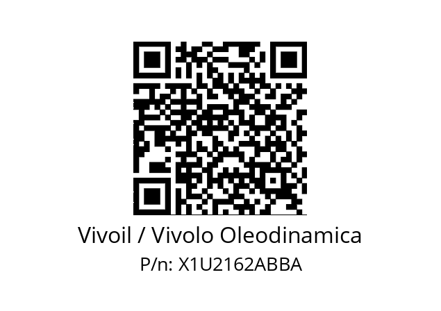   Vivoil / Vivolo Oleodinamica X1U2162ABBA