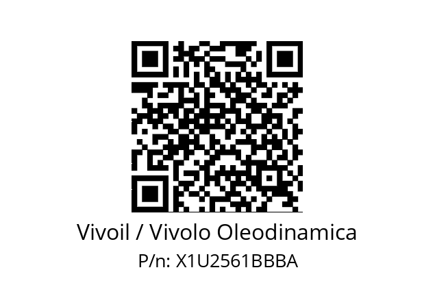   Vivoil / Vivolo Oleodinamica X1U2561BBBA