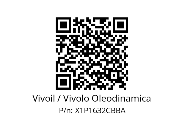   Vivoil / Vivolo Oleodinamica X1P1632CBBA