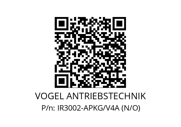   VOGEL ANTRIEBSTECHNIK IR3002-APKG/V4A (N/O)