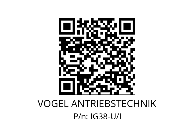   VOGEL ANTRIEBSTECHNIK IG38-U/I