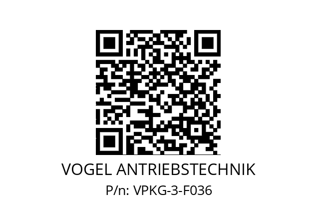   VOGEL ANTRIEBSTECHNIK VPKG-3-F036