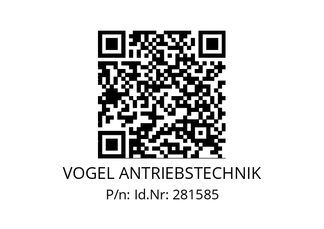   VOGEL ANTRIEBSTECHNIK Id.Nr: 281585