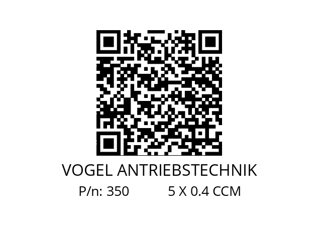   VOGEL ANTRIEBSTECHNIK 350           5 X 0.4 CCM