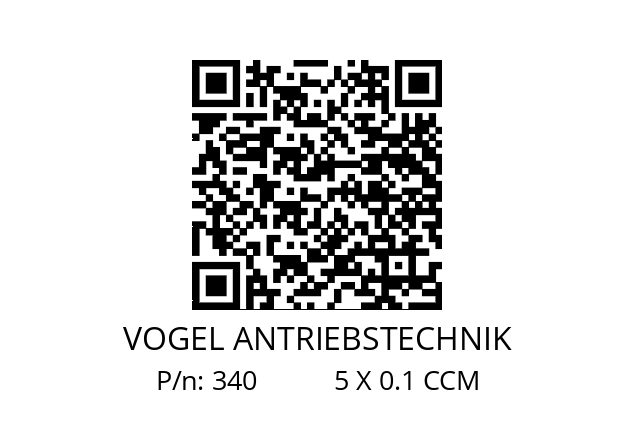   VOGEL ANTRIEBSTECHNIK 340           5 X 0.1 CCM