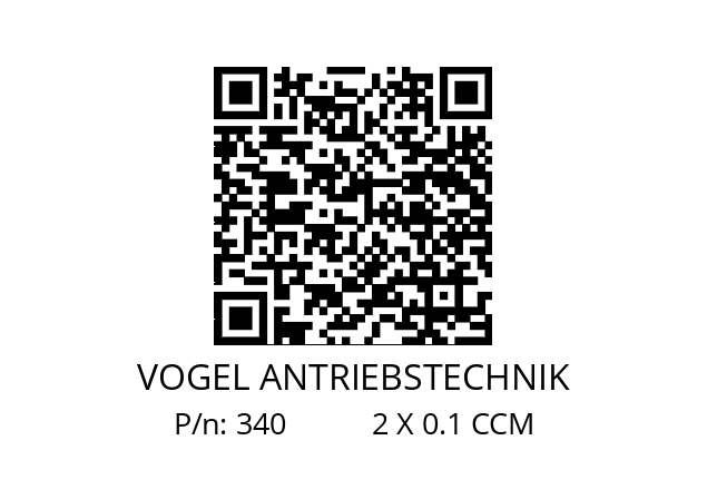   VOGEL ANTRIEBSTECHNIK 340           2 X 0.1 CCM