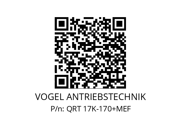   VOGEL ANTRIEBSTECHNIK QRT 17K-170+MEF