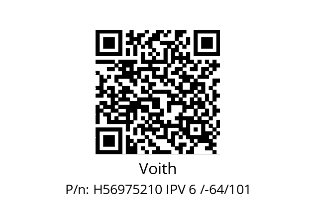   Voith H56975210 IPV 6 /-64/101